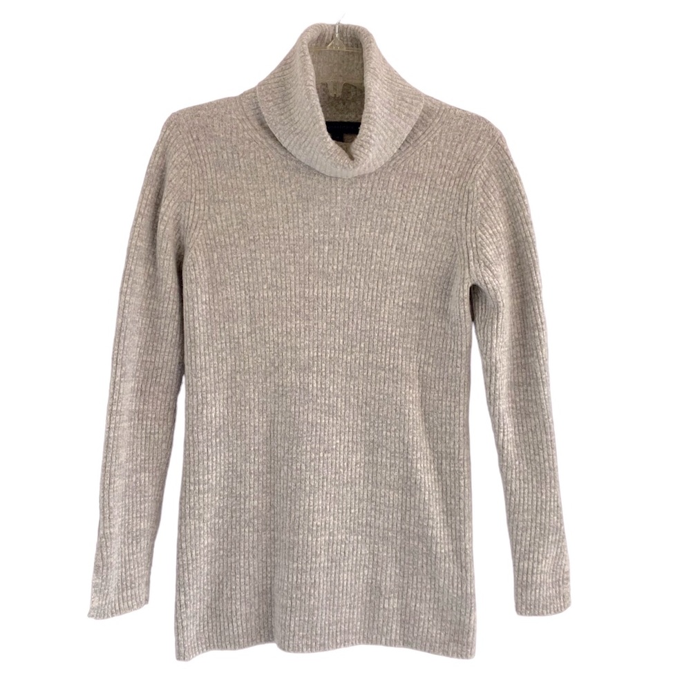 Banana Republic Gray Skinny Ribbed Merino Wool Blend Turtleneck - Picture 10 of 10